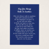 アメリカ国旗の愛国的退役軍人葬儀祈りの言葉カード (裏面)