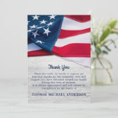 アメリカ国旗の愛国的退役軍人軍隊葬儀 サンキューカード (スタンド正面)