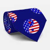 アメリカ国旗の愛国的陰陽スターストライプズ ネクタイ (ロール)