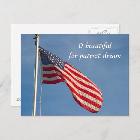 アメリカ国旗の愛国者の夢をパーソナライズ ポストカード (正面/裏面)