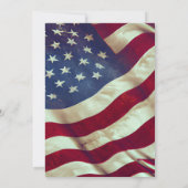 アメリカ国旗の愛国者2人が一つの聖書結婚になる 招待状 (裏面)
