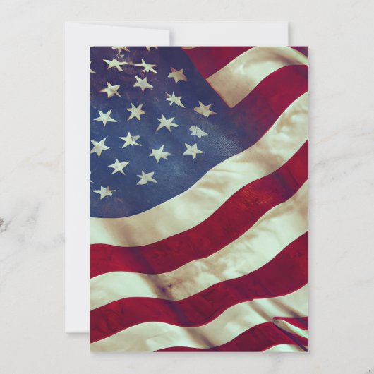 アメリカ国旗の愛国者2人が一つの聖書結婚になる 招待状 (裏面)