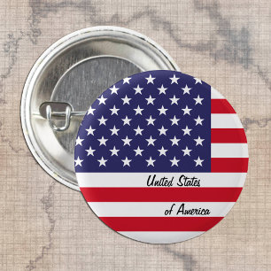 アメリカ国旗の愛国者/スポーツ 缶バッジ