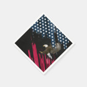 アメリカ国旗の抽象芸術 スタンダードカクテルナプキン (角)