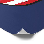 アメリカ国旗の拳 ポスター (角)