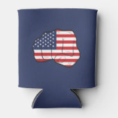 アメリカ国旗の拳 缶クーラー (正面)