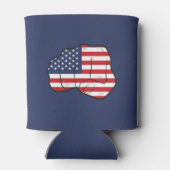 アメリカ国旗の拳 缶クーラー (裏面)