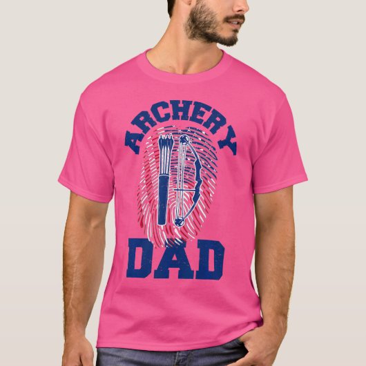 アメリカ国旗の指紋愛国的なスポーツアーチェリー Tシャツ (正面)