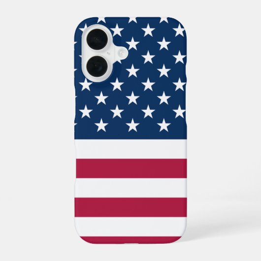 アメリカ国旗の携帯ケース iPhone 16ケース (裏面)