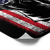 アメリカ国旗の敬礼メモリアルデー ポスター (角)