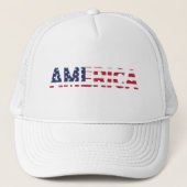 アメリカ国旗の文字 キャップ (正面)