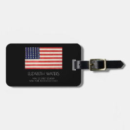 アメリカ国旗の旅行荷物タグ ラゲッジタグ
