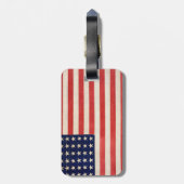 アメリカ国旗の旅行荷物タグ ラゲッジタグ (裏面縦)