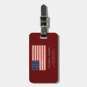アメリカ国旗の旅行荷物タグ ラゲッジタグ (正面縦)
