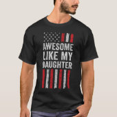アメリカ国旗の星たちって、うちの娘みたいで素敵 Tシャツ (正面)