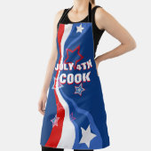 アメリカ国旗の星とストライプのカスタム文字 エプロン (インサイチュ)