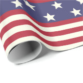アメリカ国旗の星とストライプアメリカ愛国心 ラッピングペーパー (ロールコーナー)