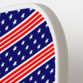 アメリカ国旗の星とストライプイニシャル ピックルボールラケット (左詳細)