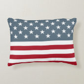 アメリカ国旗の星とストライプ愛国心 アクセントクッション (正面)