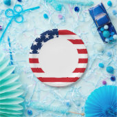 アメリカ国旗の星とストライプ愛国心 ペーパープレート (パーティー)