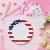 アメリカ国旗の星とストライプ愛国心 ペーパープレート (パーティー)