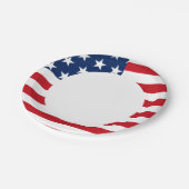 アメリカ国旗の星とストライプ愛国心 ペーパープレート (アングル)