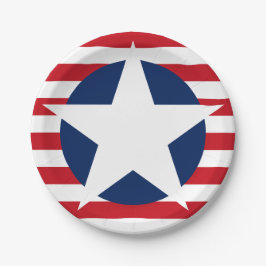 アメリカ国旗の星とストライプ愛国心 ペーパープレート