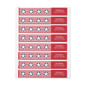 アメリカ国旗の星とストライプ愛国心 ラップアラウンドラベル (シート)