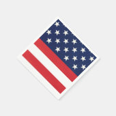 アメリカ国旗の星とストライプ スタンダードカクテルナプキン (角)