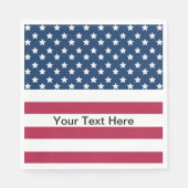 アメリカ国旗の星とストライプ スタンダードランチョンナプキン (正面)