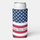 アメリカ国旗の星とストライプ スリム缶クーラー (Seltzer正面)