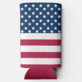 アメリカ国旗の星とストライプ スリム缶クーラー (裏面)