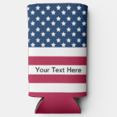 アメリカ国旗の星とストライプ スリム缶クーラー (正面)