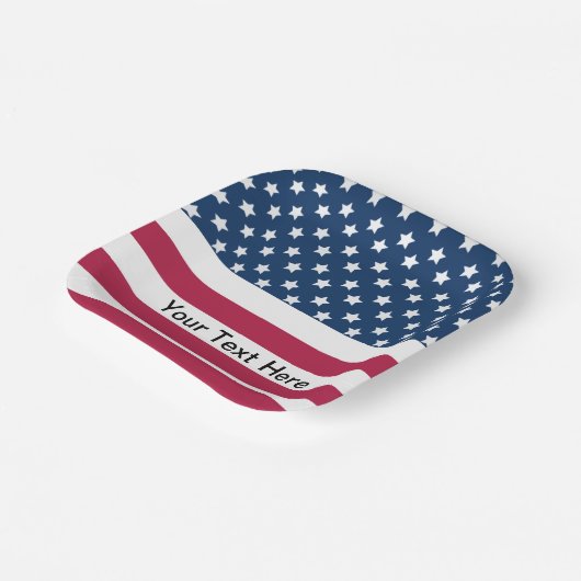アメリカ国旗の星とストライプ ペーパープレート (傾斜あり)