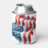 アメリカ国旗の星とストライプ 缶クーラー (缶正面)