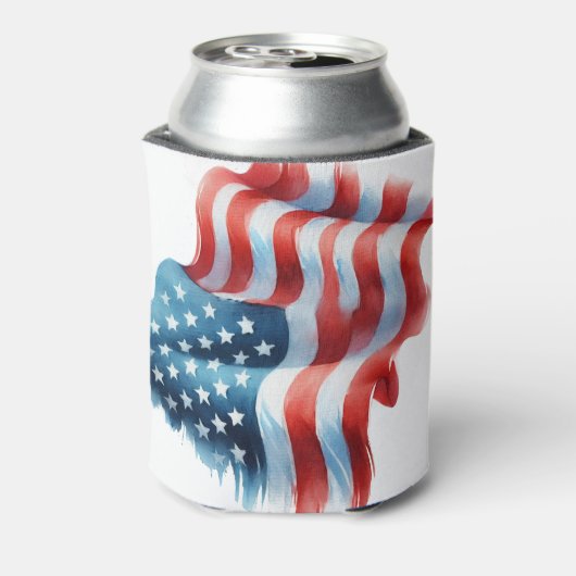 アメリカ国旗の星とストライプ 缶クーラー (缶裏面)