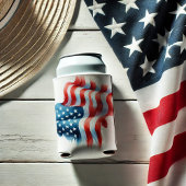 アメリカ国旗の星とストライプ 缶クーラー