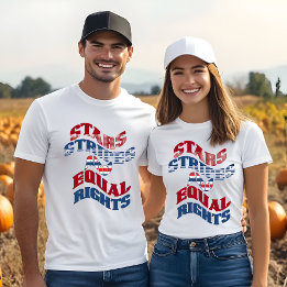アメリカ国旗の星ストライプと同権名 Tシャツ