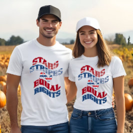 アメリカ国旗の星ストライプと同権名 Tシャツ