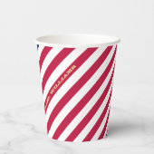 アメリカ国旗の星ストライプカスタムモノグラムの 紙コップ (裏面)