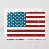 アメリカ国旗の星ストライプ赤白青 ポストカード (正面/裏面)