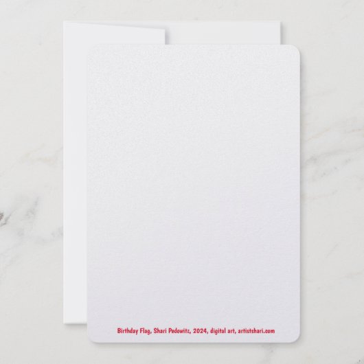 アメリカ国旗の星 招待状 (裏面)