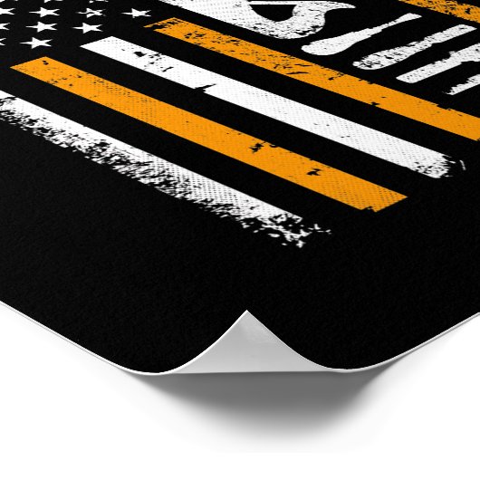 アメリカ国旗の木工品カーペンターウッド ポスター (角)