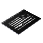 アメリカ国旗の木工職人USA大工 ノートブック (左側)