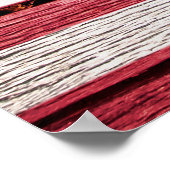 アメリカ国旗の木製イメージポスター ポスター (角)