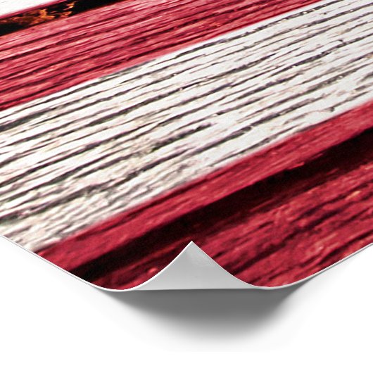 アメリカ国旗の木製イメージポスター ポスター (角)