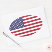 アメリカ国旗の楕円ステッカー 楕円形シール (封筒)