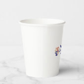 アメリカ国旗の横向きの青いローズパーソナライズパーティー 紙コップ (右)