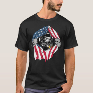 アメリカ国旗の歓迎愛国的なアメリカ7月4日 Tシャツ