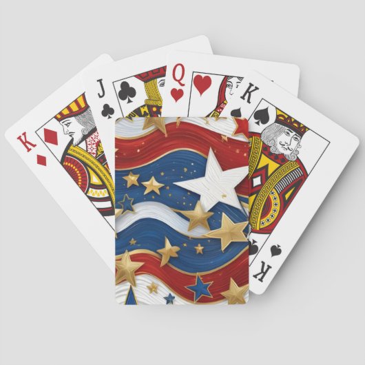 アメリカ国旗の歪みクラシックトランプ トランプ (裏面)